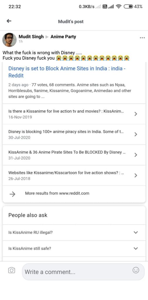 Disney bans anime in India