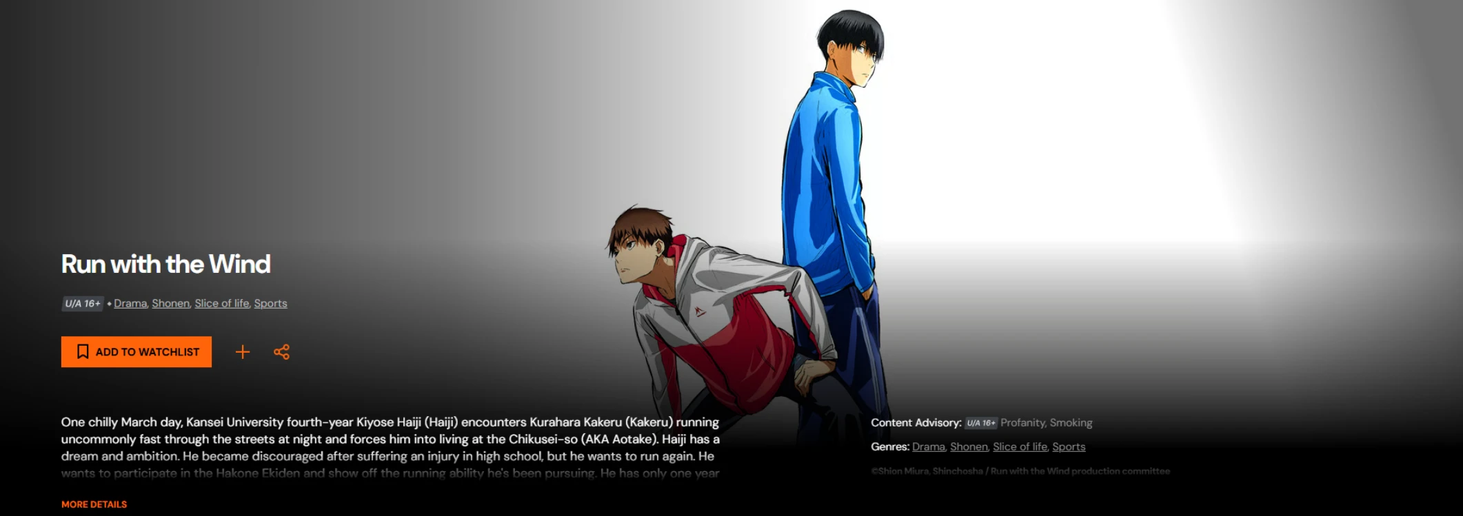 Run with the Wind underrated anime on Crunchyroll