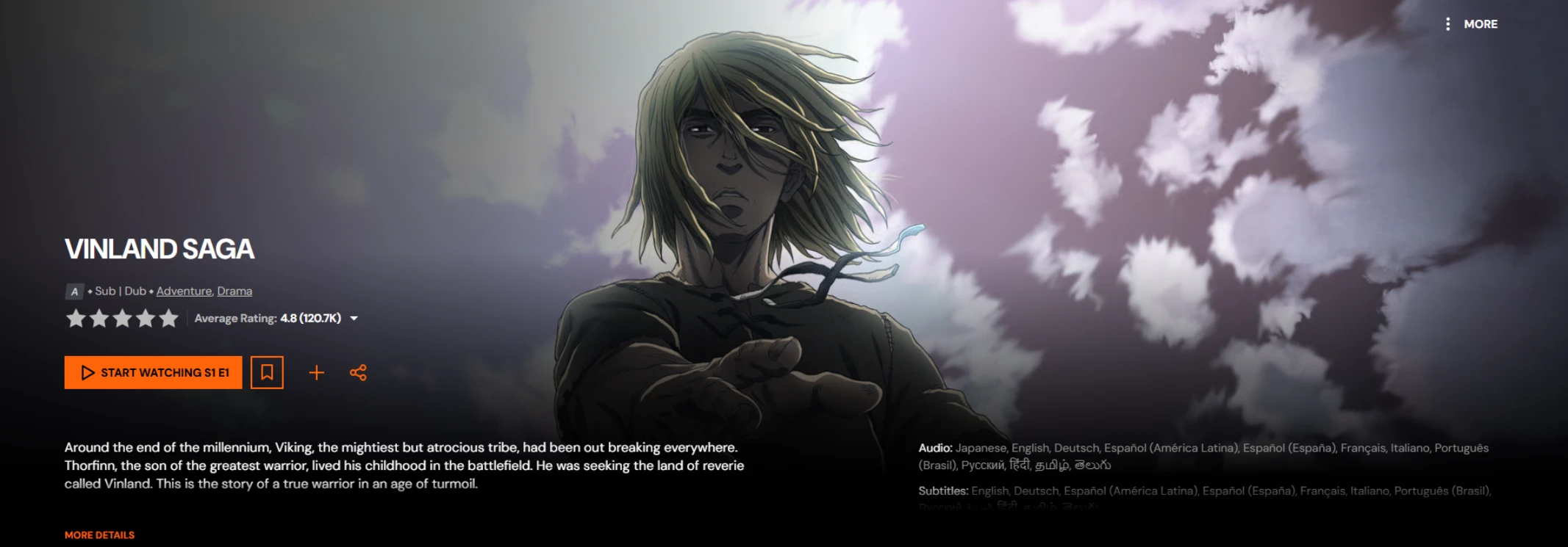 Vinland Saga underrated anime on crunchyroll